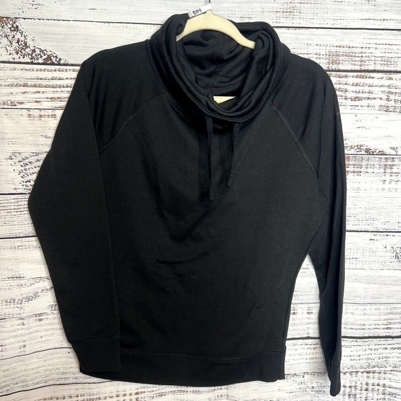 Nike Obsessed Infinity Coverup Black Sweatshirt Cowl Neck Xs - Picture 2 of 4